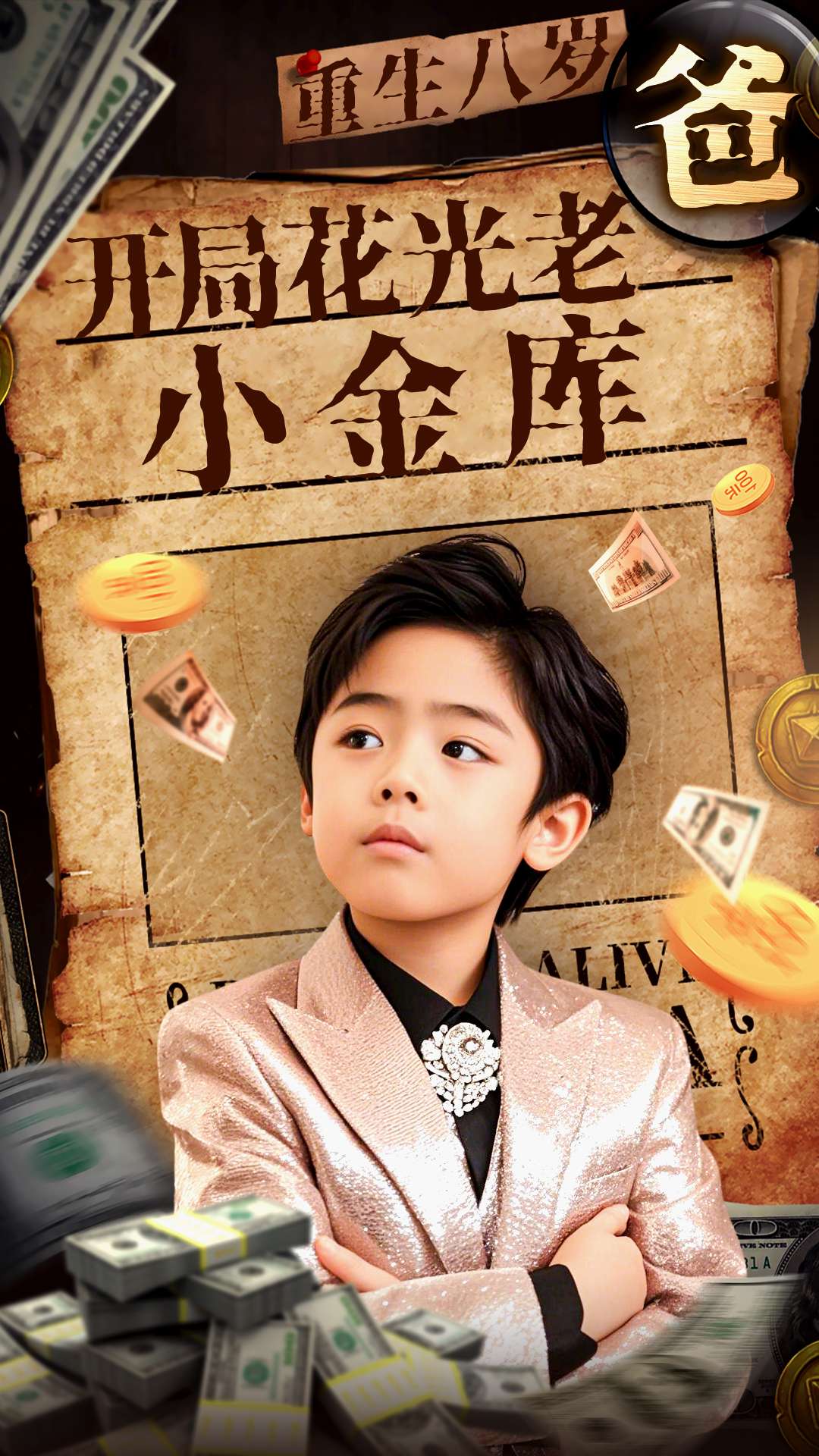 短剧《重生八岁，开局花光老爸小金库》 短剧全集在线，免费高清观看，大结局震撼来袭！